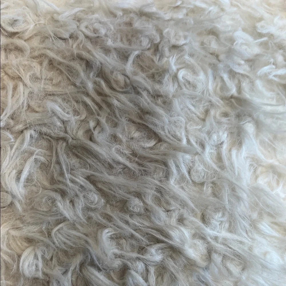 West Elm Fluffy White Throw Pillow